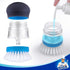 Set, 1 Set MR.SIGA Soap Dispensing Palm Brush Storage Kitchen Brush with Holder for Pot Pan Sink Cleaning