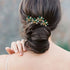 Yokawe Wedding Hair Pins, Gold Rhinestone Bridal Hairpin, Green Crystal Headpiece Hair Accessories for Women (Pack of 5)