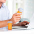 Plastic Empty Pill Bottles with Double Sided Use Caps - Child Resistant & Easy Open Medicine Container (8 Dram, 12pcs)