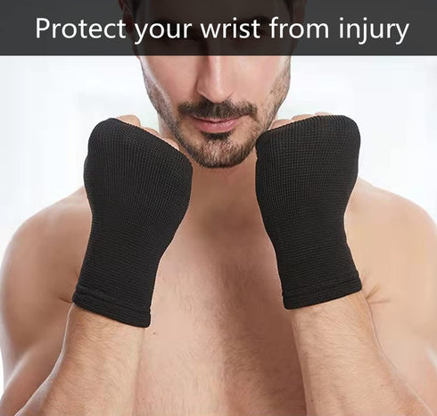 Palm Brace Wrist Support Sleeves (1 Pair), Everyday Use Wrist Brace, Compression Carpal Tunnel for Wrist Pain Relief,