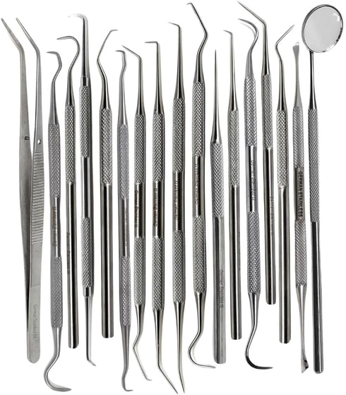 IMED SCIENTIFIC Multifunction Dental Tools 17 Pcs Plaque Remover Teeth Cleaning Set Oral Care