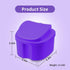 Denture Soaking Cup, Dental Retainer Case Cleaning with Strainer Basket, Orthodontic Bath Box, Mouthguard Storage