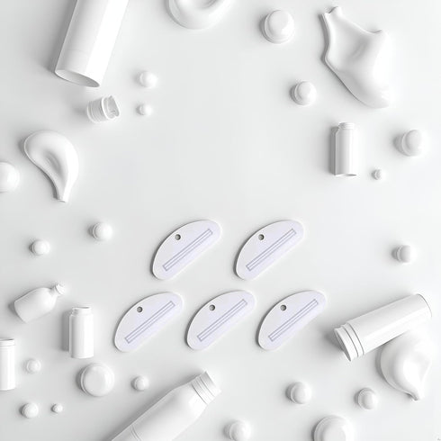Mozff 5Pcs White Toothpaste Squeezer, Plastic Toothpaste Tube Squeezer Dispenser, Toothpaste Clips for Saving