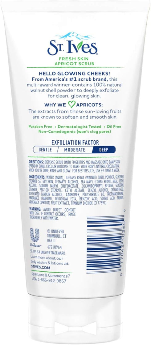 St. Ives Face Scrub Apricot 6 oz (Pack of 7)
