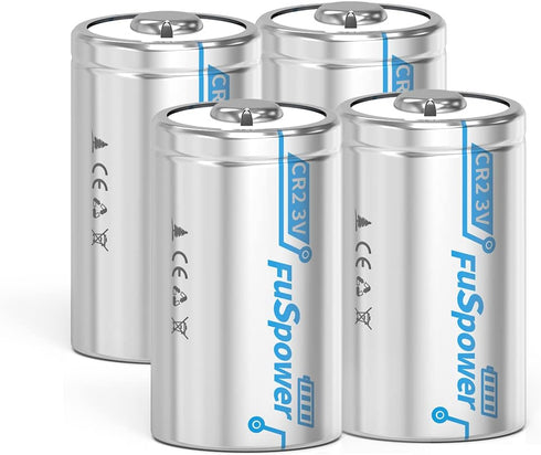 CR15h270 3V Lithium Battery, 850mAh CR-2 Batteries, 4 Count (Pack of 1)