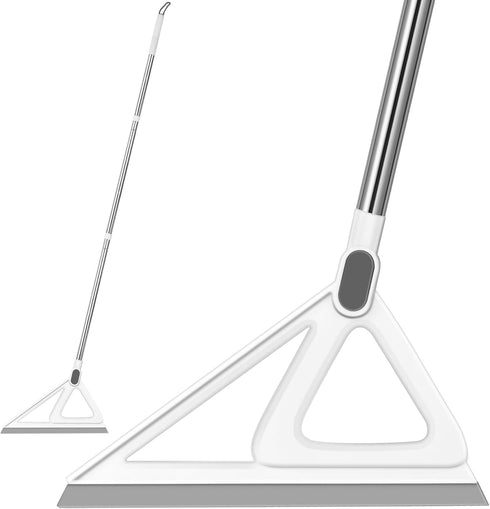 Multifunction Magic Broom, Silicone Squeegee Broom for Floor Cleaning, Easy Dry Glass Sweeper (Grey, 54 Inch)