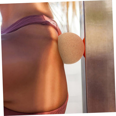 Set Sosoport Cork Massage Ball Yoga Massager Soft Spiky Roller Ball for Neck Back Foot Arm Muscle Relief
