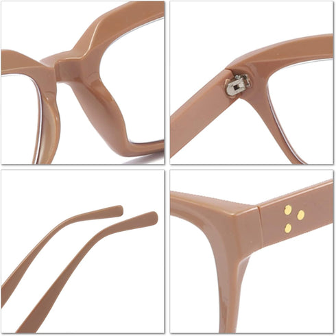 REAVEE 2 Pack Oprah Style Oversized Reading Glasses - Blue Light Blocking Retro Square Readers for Women Men