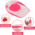 2 Pairs Women Gel Heel Cups - Soft Elastic Massage Heel Cushion for Foot Pain Relief, 4.1 x 2.4 x 0.9in