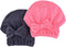 Microfiber Hair Drying Towels with Bow-Knot Shower Cap - Hair Turban for Curly Long Hair, 2 Pack