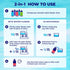2-in-1 Water Flosser Rinse & Mouthwash - Gum Care Concentrate 1:10, Mint Flavor, Alcohol Free, Fluoride Free (Pack of 1