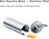 SHD Pill Box Keychain Waterproof Single Chamber Stainless Steel Organizer for Outdoor Travel