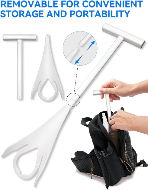 Sock Aid with Foam Handles Flexible Sock Aid Device with Long Rope - Sock Aids for Putting on Socks, Sock Helpers
