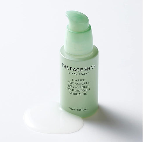 The Face Shop Tea Tree Pore Ampoule, Soothes & Moisturizes Skin, Exfoliating Face Serum, Korean Skin Care