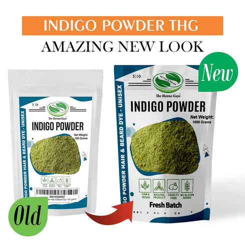 Indigo Hair & Beard Dye - Plant-based & All Natural (1 Pack, Indigo Powder)