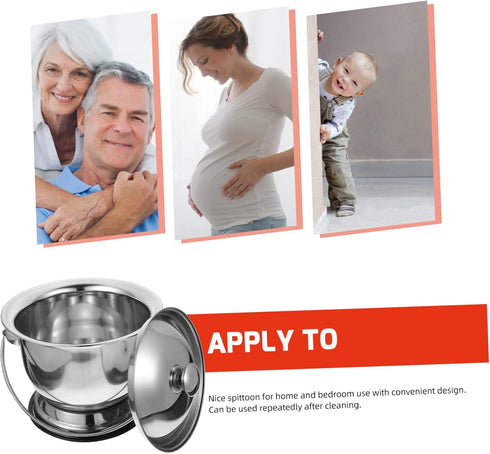 Stainless Steel Urine Bucket Male Urine Bottle Bed Pan Handheld Potty Car Urinals for Men Urinals for Women Portable