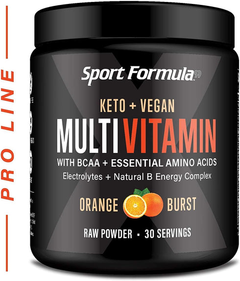 Multivitamin Powder - Keto Drink Mix for Men Women, BCAA Amino Acids, Keto Vegan Multivitamin with Electrolytes, Super
