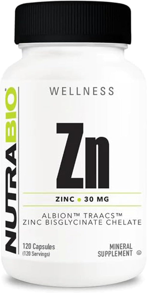 NutraBio Zinc Chelate Mineral Supplement - for Proper Growth, Development, and Immune