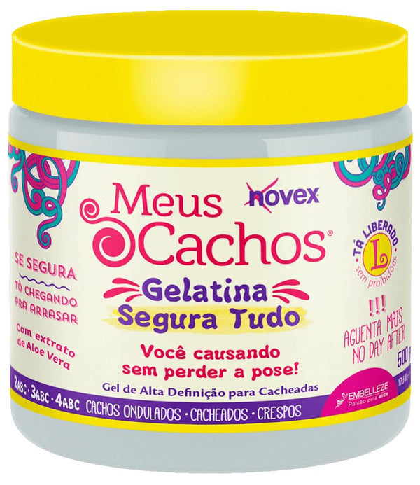 NOVEX My Curls Super Fixing Jelly, 500g/17.6oz, Infused with Pure Aloe Vera & D-Panthenol