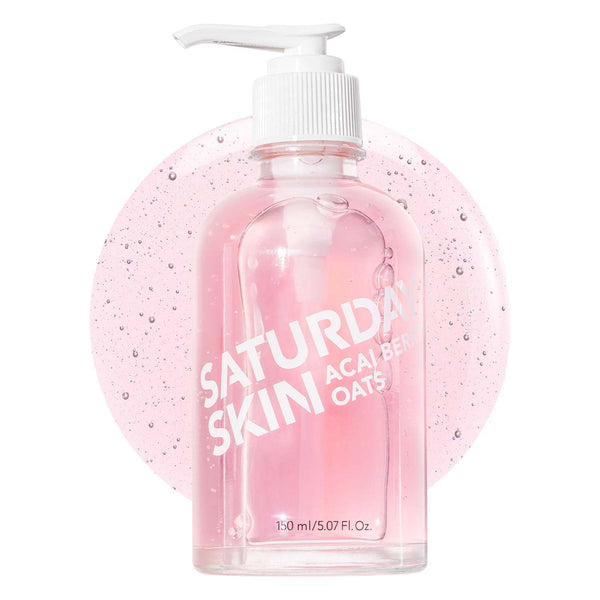 Saturday Skin Hydrating Gentle Facial Gel Cleanser, Korean Skin Care, Makeup Remover for Sensitive Skin with