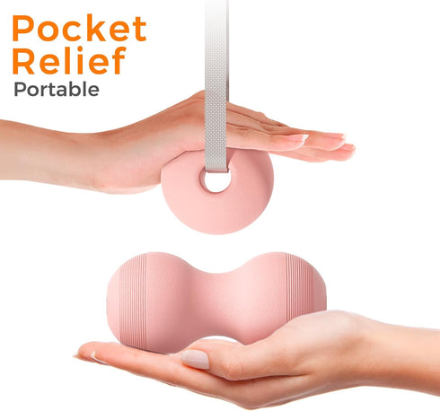 VICSKY Peanut Massage Ball with Handles & Pull Strap - Dual Trigger Point Therapy for Feet, Legs, Neck, Muscle Pain