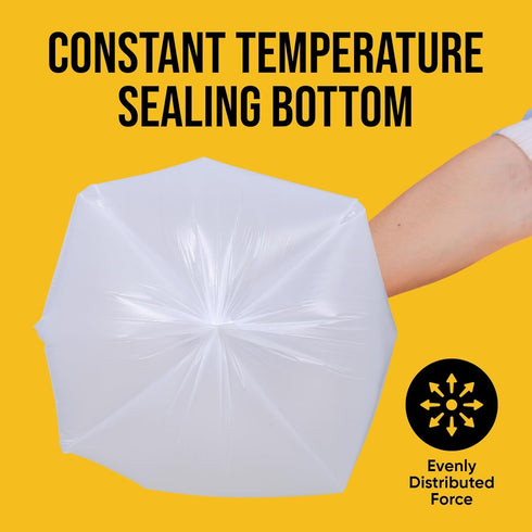 Small Trash Bags, 4 Gallon, 100 Count, White, Unscented, Thickened & Strong Liners for Kitchen Office