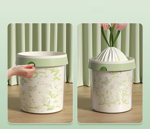 YIHUANYIFA 200pcs 4 200Counts) Gallon Trash Bags Drawstring Tear-Free Separated Plastic Can Liner for Bathroom Office