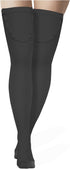 Truform Surgical Stockings, 18 mmHg Compression, Thigh High Length, Closed Toe, Black, X-Large