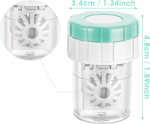 Sibba 5 Pieces Contact Lens Washer Cleaner, Lens Cleaning Container for Everyday Use, Travel Home Storage Kit
