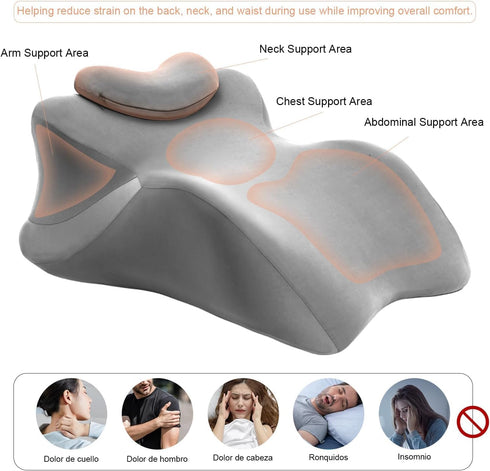 kaobbfacai Wedge Pillow for Couples Intimacy, Spine & Hip Alignment Position Cushion, Memory Foam Lift Pillow for Adult