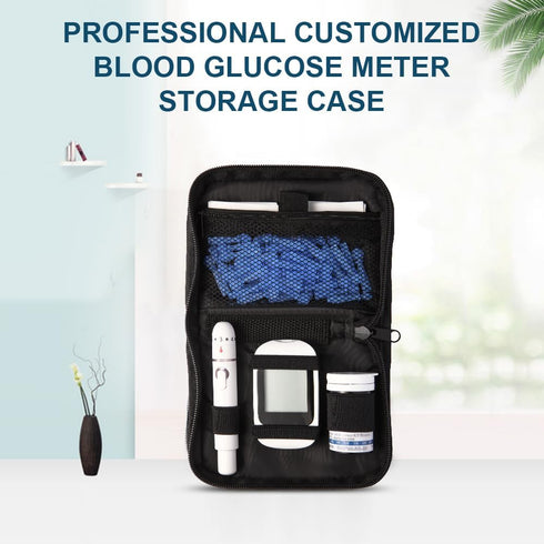 Diabetes Supply Case, Diabetic Organizer Carrying Travel Case Kit, Portable Diabetes Testing Kit Case, Blood Glucose