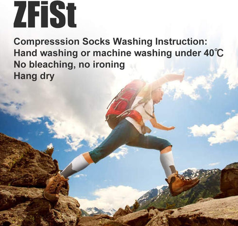ZFiSt Plus Size Compression Socks for Wide Calves | Ideal for Sports & Nursing