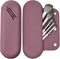 Magnetic Closure Makeup Brush Holder - Silicone Organizer for Travel Essentials, Grape Purple