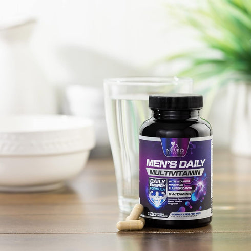 Premium Multivitamin for Men - Daily Support with Vitamins A, C, D, E, B12, Zinc, Calcium, Magnesium - 120 Capsules