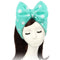 Shintop Sweet Super Soft Caroset Polka Dots Wash Cosmetic Headband Hairlace, Green