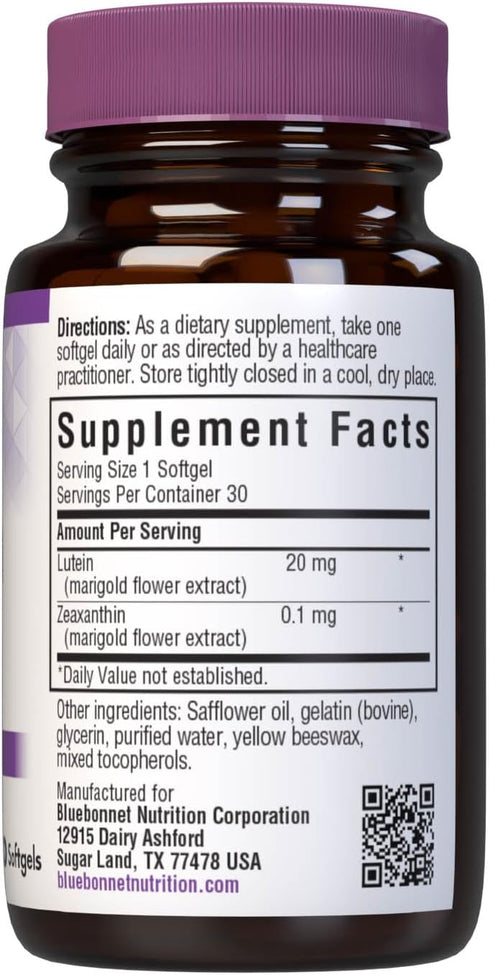 BLUEBONNET NUTRITION LUTEIN 20 mg