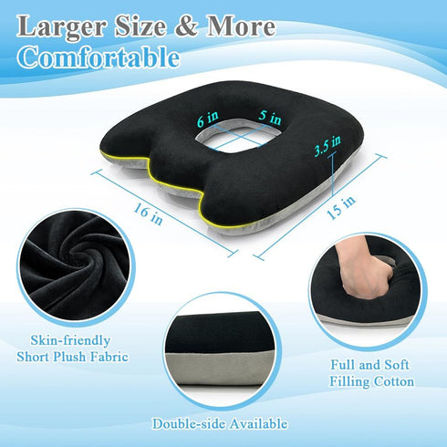 Bed Sore Cushion, Donut Pillow for Tailbone Pain Relief, Sitting Hemorrhoid Pillows After Surgery, Postpartum Cushion