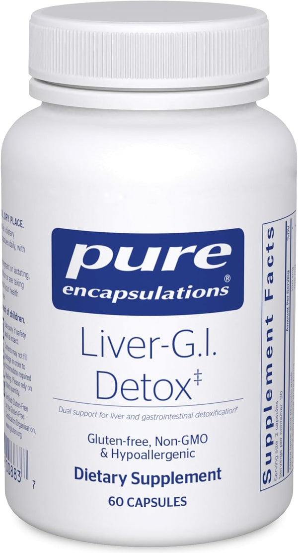 Pure Encapsulations Liver-G.I. Detox - Liver Cleanser & GI Detox* with Curcumin Extract & Alpha Lipoic Acid - 60