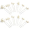 Wedding Pearl Hair Pins (12 PCS), U Shaped Hair Accessories for Bridal Women in Silver