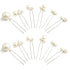 Wedding Pearl Hair Pins (12 PCS), U Shaped Hair Accessories for Bridal Women in Silver