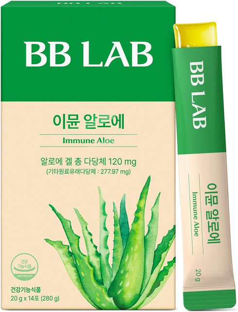 BB LAB Immune Aloe Jelly Sticks Aloe Vera Gel with Immune Polysaccharides,