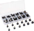 24 Pairs High Heel Tips Shoes Replacement Tap Caps, 6 Sizes, U-Shape, Black, 8/9/10/11/12/12.5mm