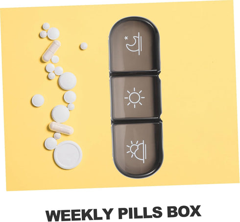 Portable Weekly Medicine Organizer Case Storage Container for Travel and Home Lightweight Pill Dispenser Box Featuring