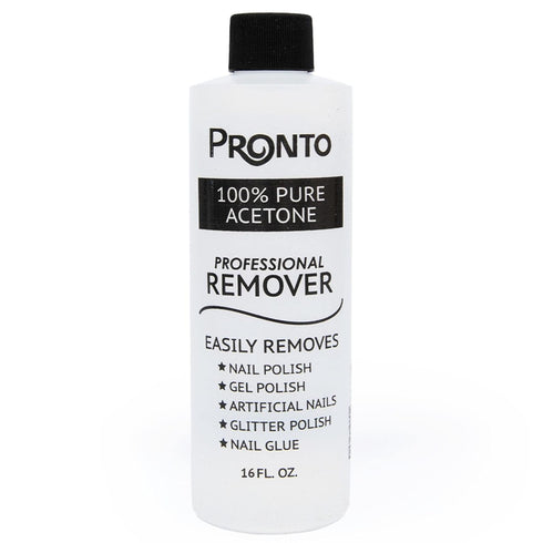 Pronto 100% Pure Acetone Gel Polish Remover - 16 Fl oz for Gel, Dip, Acrylic Nails & Glue