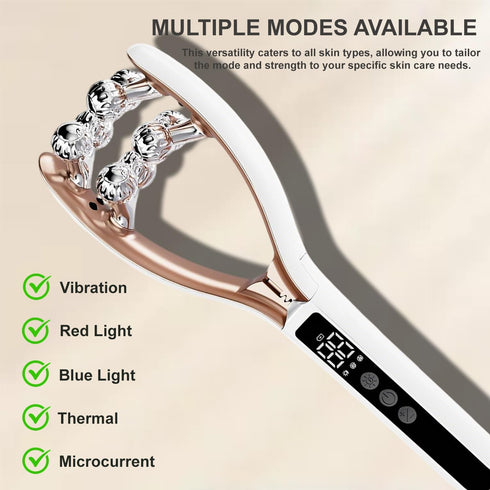 TrendSphere Facial Massager Face Neck, Microcurrent EMS with LCD Screen, Electric Roller for Lifting Toning Puffiness