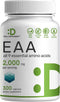 Essential Amino Acids (EAA) 2000mg, 300 Capsules for Lean Muscle Support