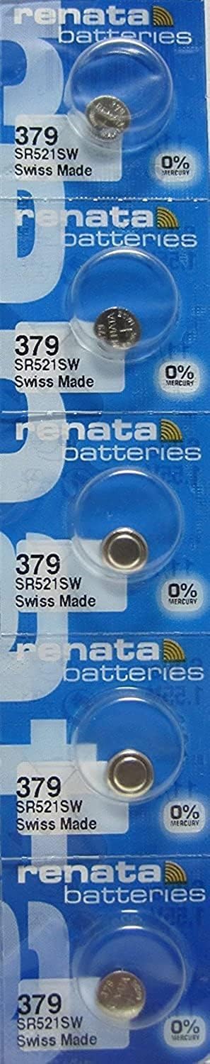 379 Watch Battery - Strip of 5 Batteries