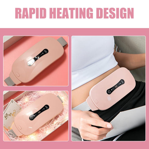 Menstrual Heating Pad Fast Heating and Massage Function Portable Elastic Waist Belt for Cramps and Lower for Women