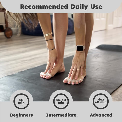Natural Toe Spacers & Separators for Hammertoe, Food Grade Silicone Toe Stretchers for Pain Relief in Walking and Yoga