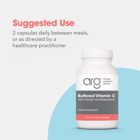 Allergy Research Group Buffered Vitamin C, 120 Capsules with Calcium Magnesium